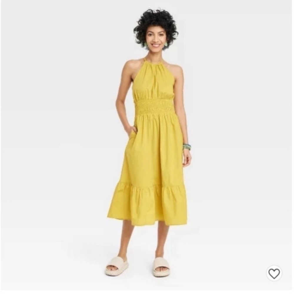 a new day Yellow Halter Midi Dress - Picture 3 of 9